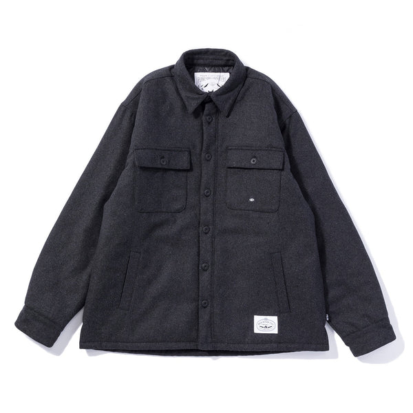 poler stuff INSULATED WOOL OVERSHIRT JACKET BLACK