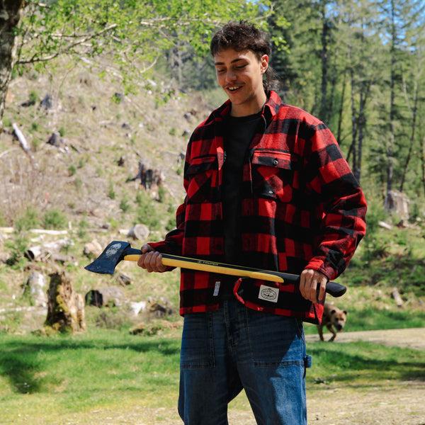 Poler Stuff INSULATED WOOL OVERSHIRT JACKET RED