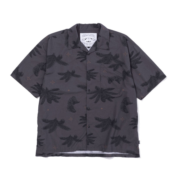 poler stuff SHIRRING NYLON SHIRT BLACK