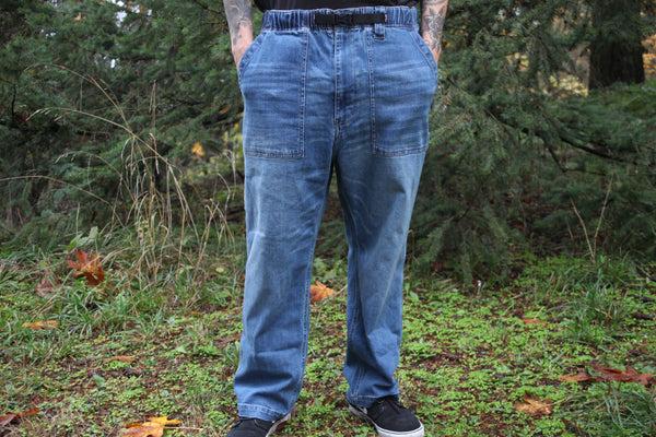 Poler Stuff STRETCH DENIM PAINTER PANTS LIGHT BLUE