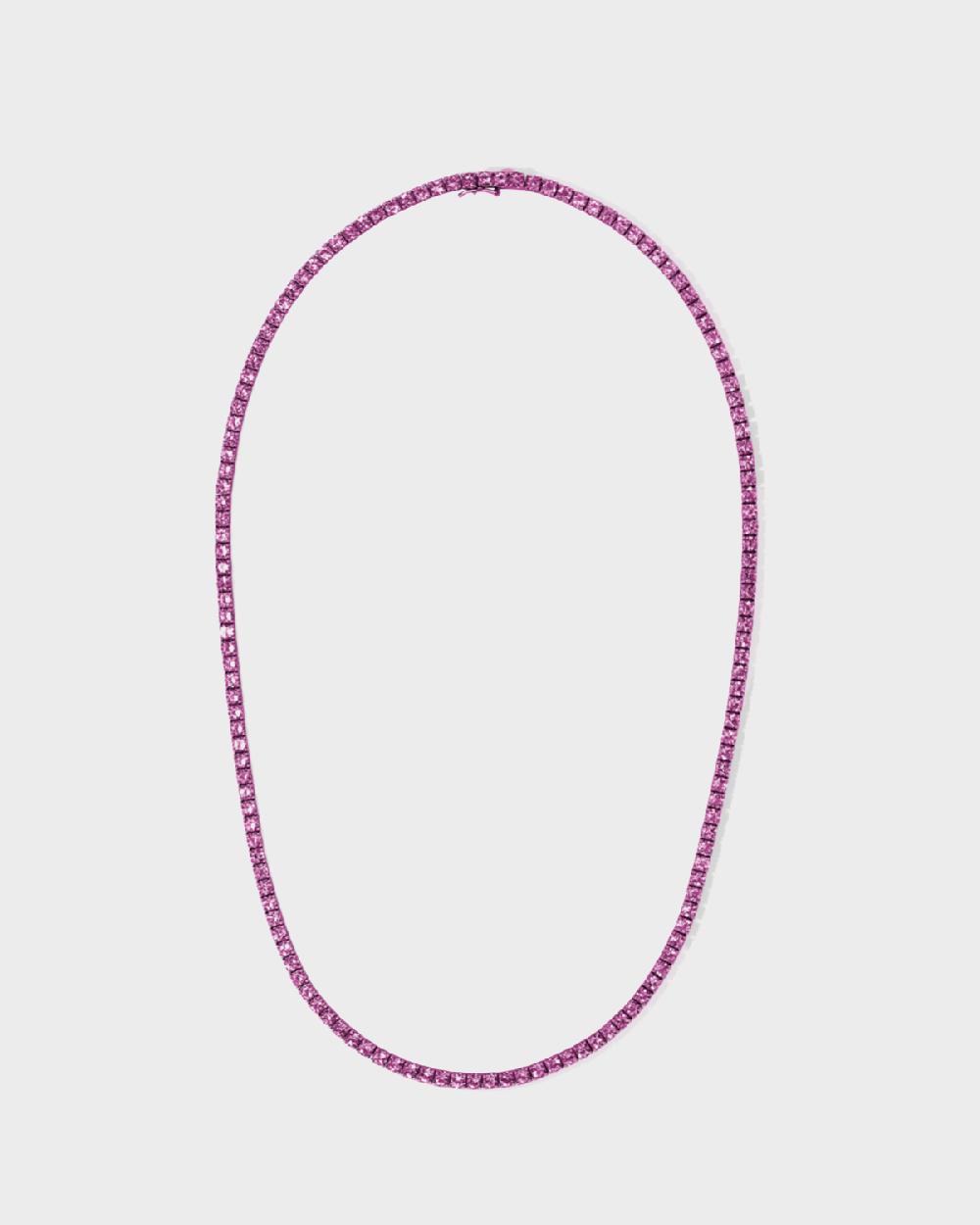 polite worldwide Aero Tennis Necklace Pink
