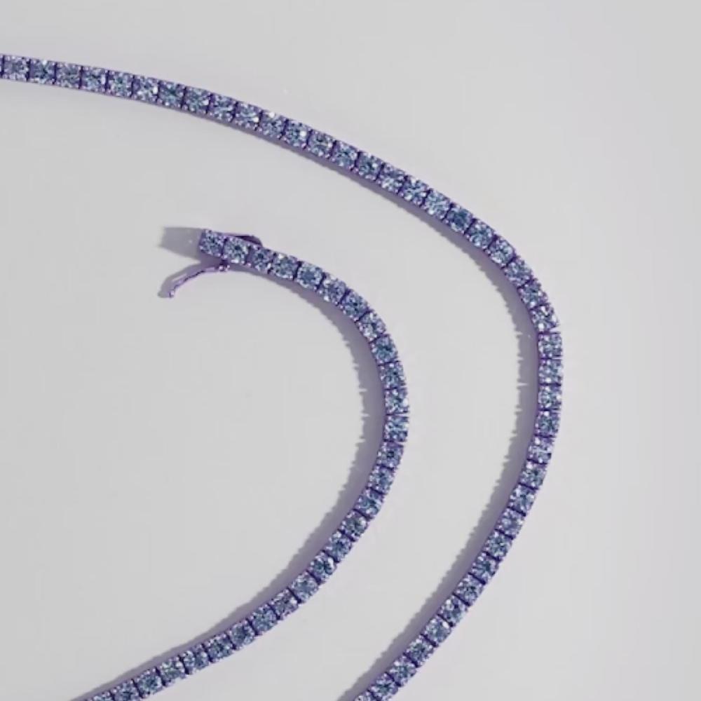 Polite Worldwide Aero Tennis Necklace Purple
