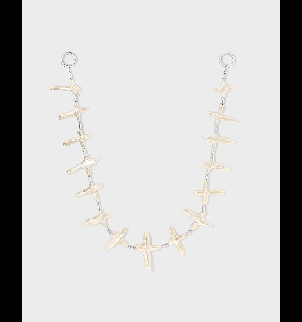 polite worldwide Pearl Crosses Wallet Chain