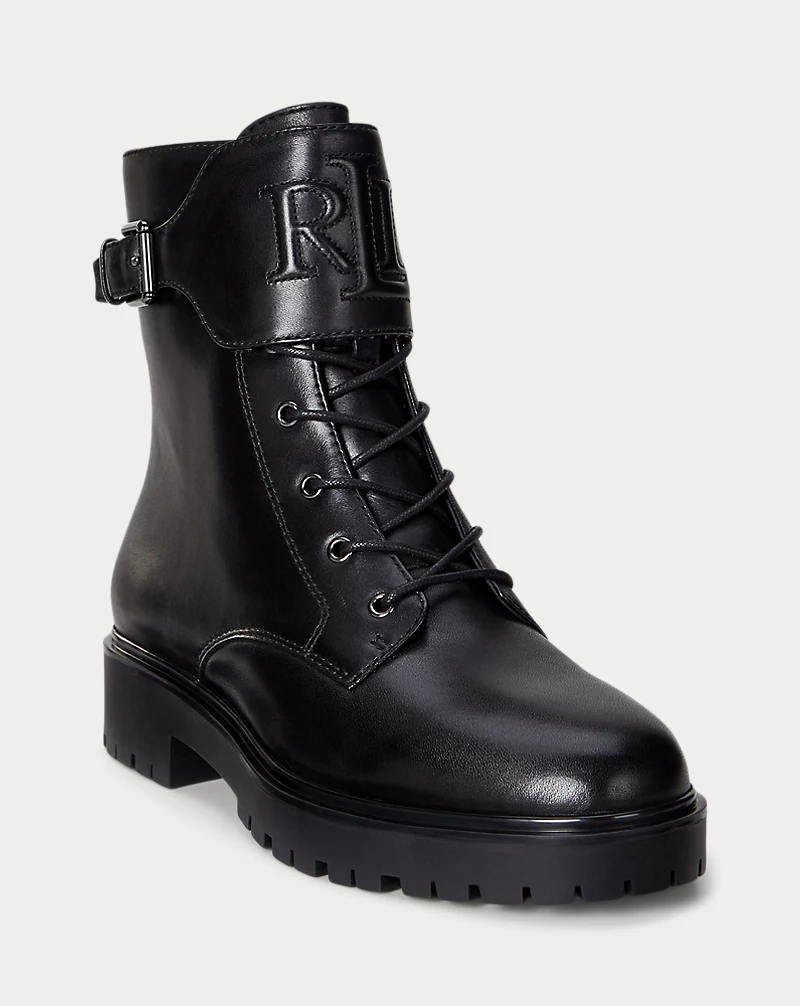 Polo Golf Ralph Lauren Allyson Burnished Leather Lace-Up Bootie