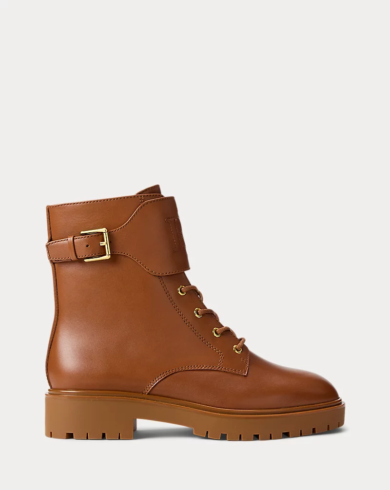 polo golf ralph lauren Allyson Calfskin Lace-Up Bootie