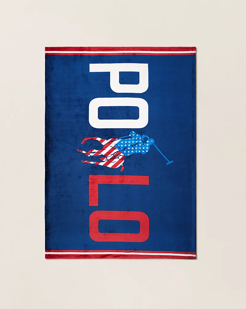 polo golf ralph lauren Americana Logo Fleece Throw Blanket