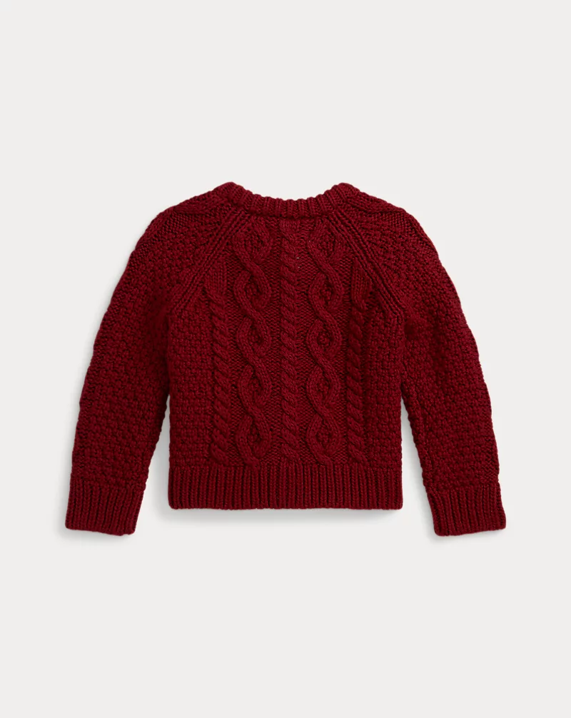 Polo Golf Ralph Lauren Aran-Knit Cotton-Wool Cardigan