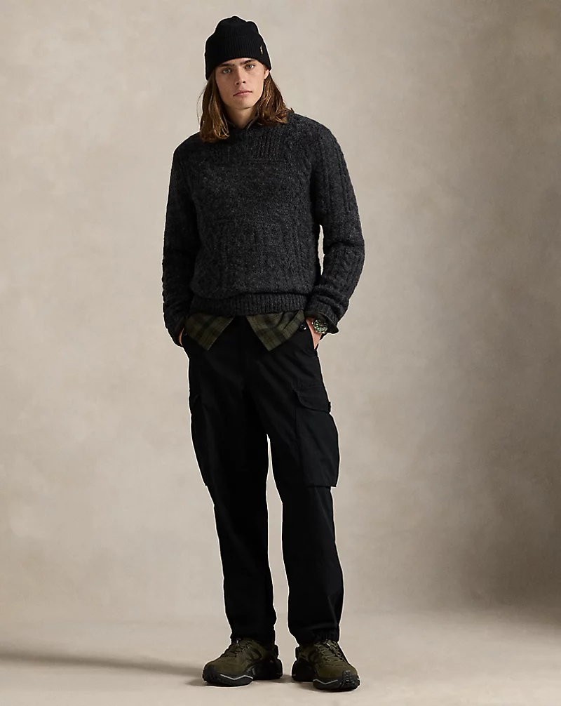 Polo Golf Ralph Lauren Aran-Knit Flag Wool-Blend Sweater
