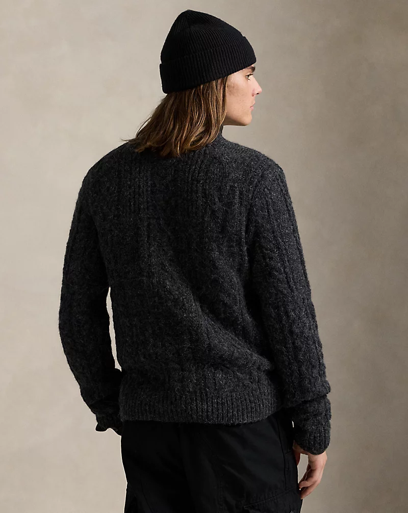 Polo Golf Ralph Lauren Aran-Knit Flag Wool-Blend Sweater