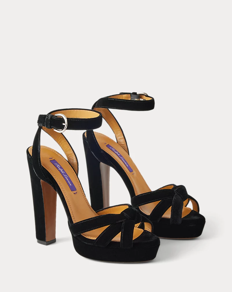 Polo Golf Ralph Lauren Arding 125 MM Velvet Platform Sandal