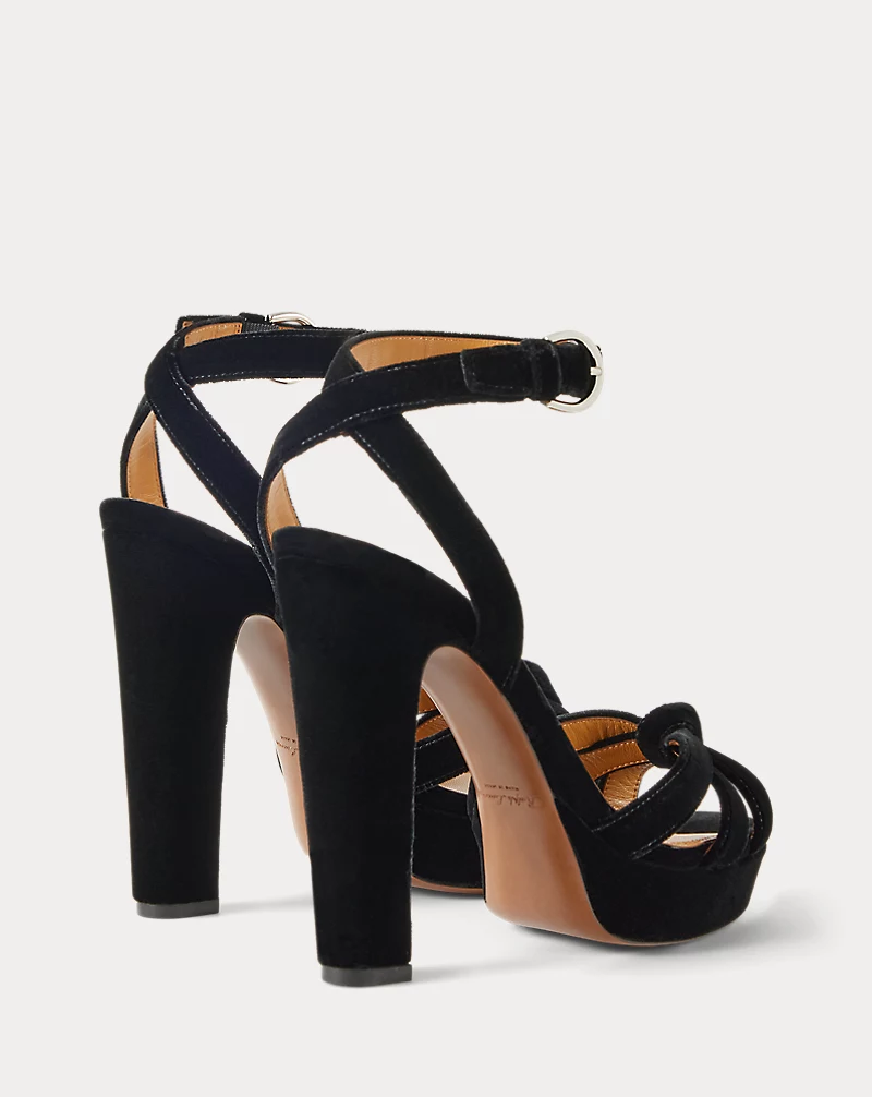 Polo Golf Ralph Lauren Arding 125 MM Velvet Platform Sandal