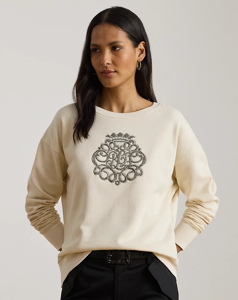 polo golf ralph lauren Beaded-Crest Fleece Pullover