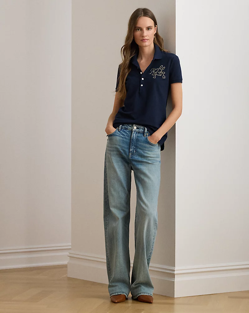 Polo Golf Ralph Lauren Beaded-Logo Cotton Piqué Polo Shirt