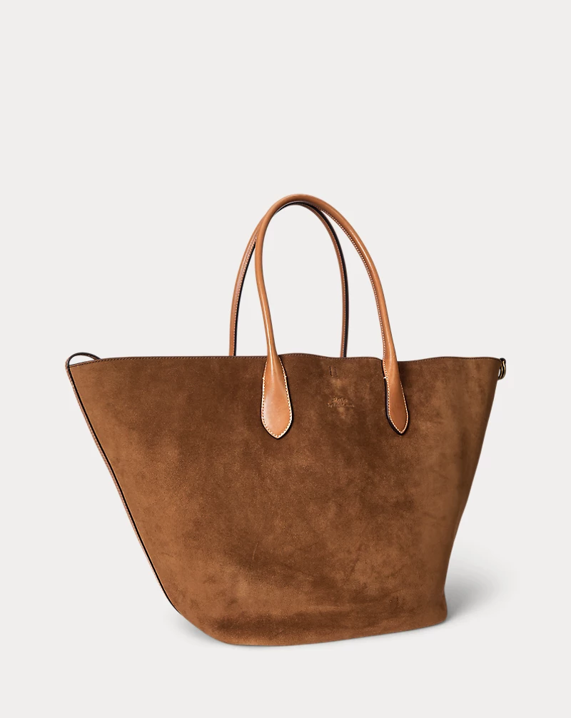 Polo Golf Ralph Lauren Bellport Suede-Leather Large Tote