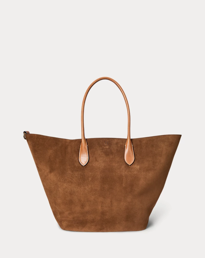Polo Golf Ralph Lauren Bellport Suede-Leather Large Tote