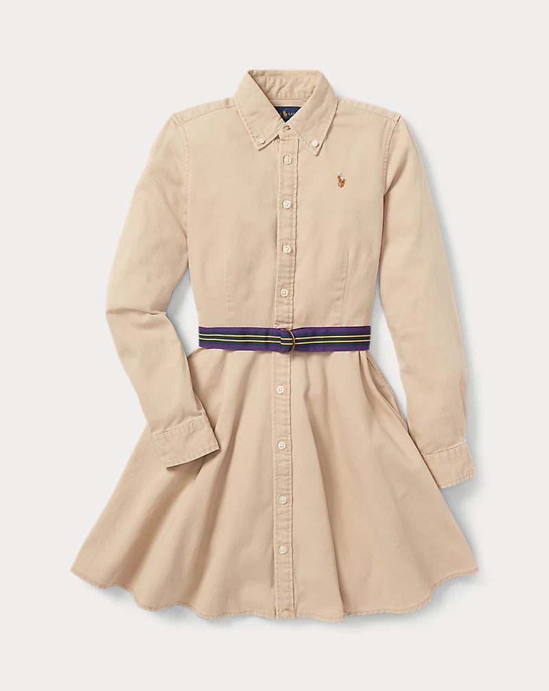 Polo Golf Ralph Lauren Belted Cotton Chino Shirtdress
