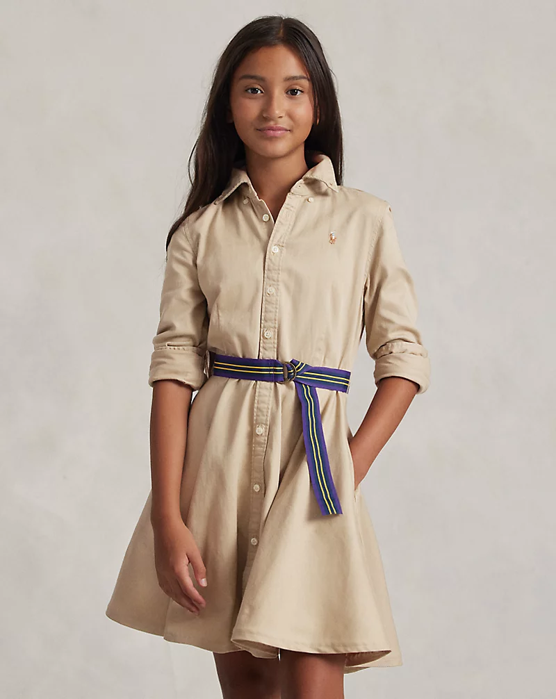 Polo Golf Ralph Lauren Belted Cotton Chino Shirtdress