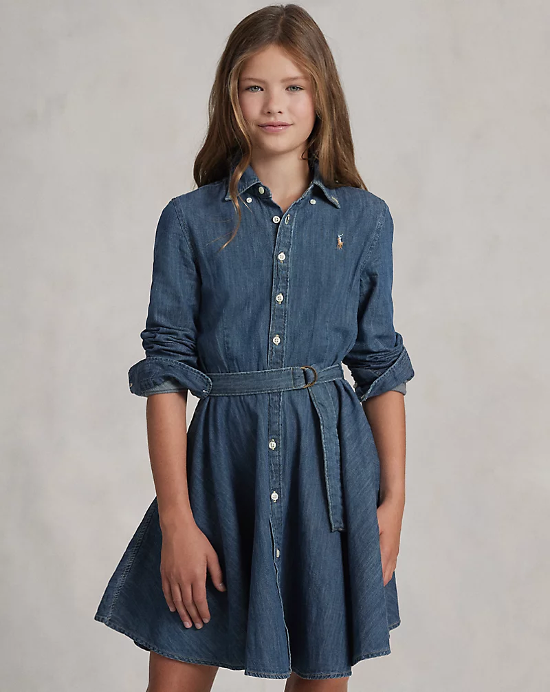 Polo Golf Ralph Lauren Belted Cotton Denim Shirtdress