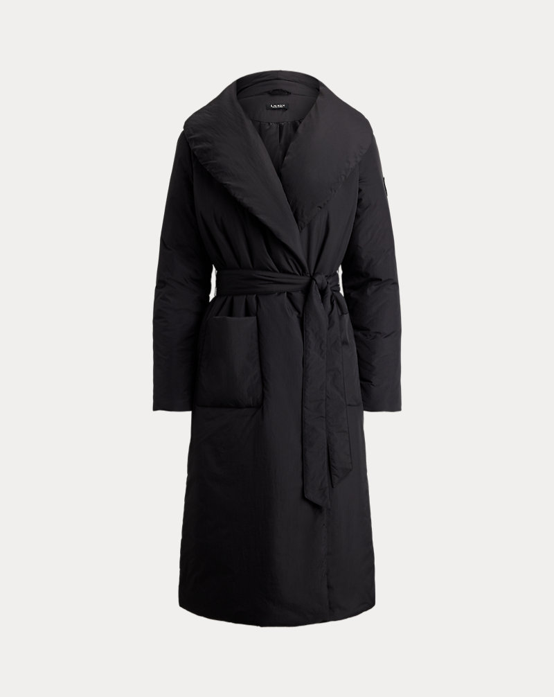 Polo Golf Ralph Lauren Belted Oversize-Collar Puffer Wrap Coat