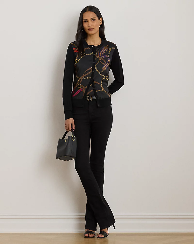 Polo Golf Ralph Lauren Belting-Print Cotton-Blend Cardigan