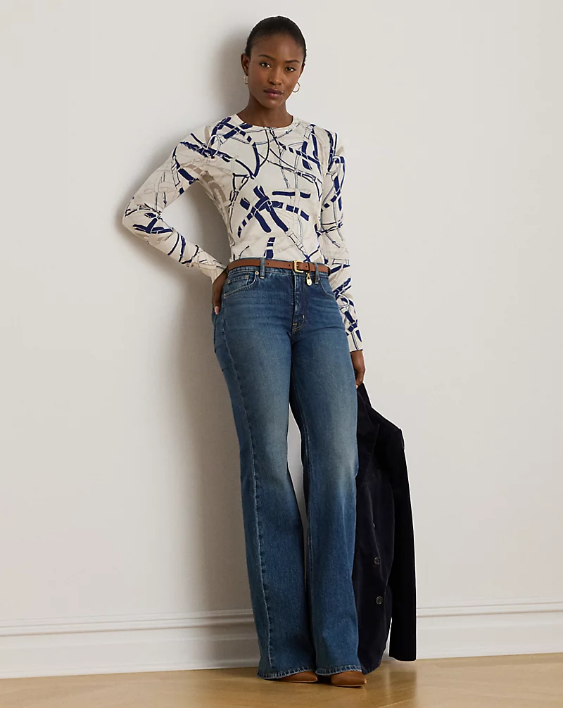 Polo Golf Ralph Lauren Belting-Print Cotton-Blend Sweater