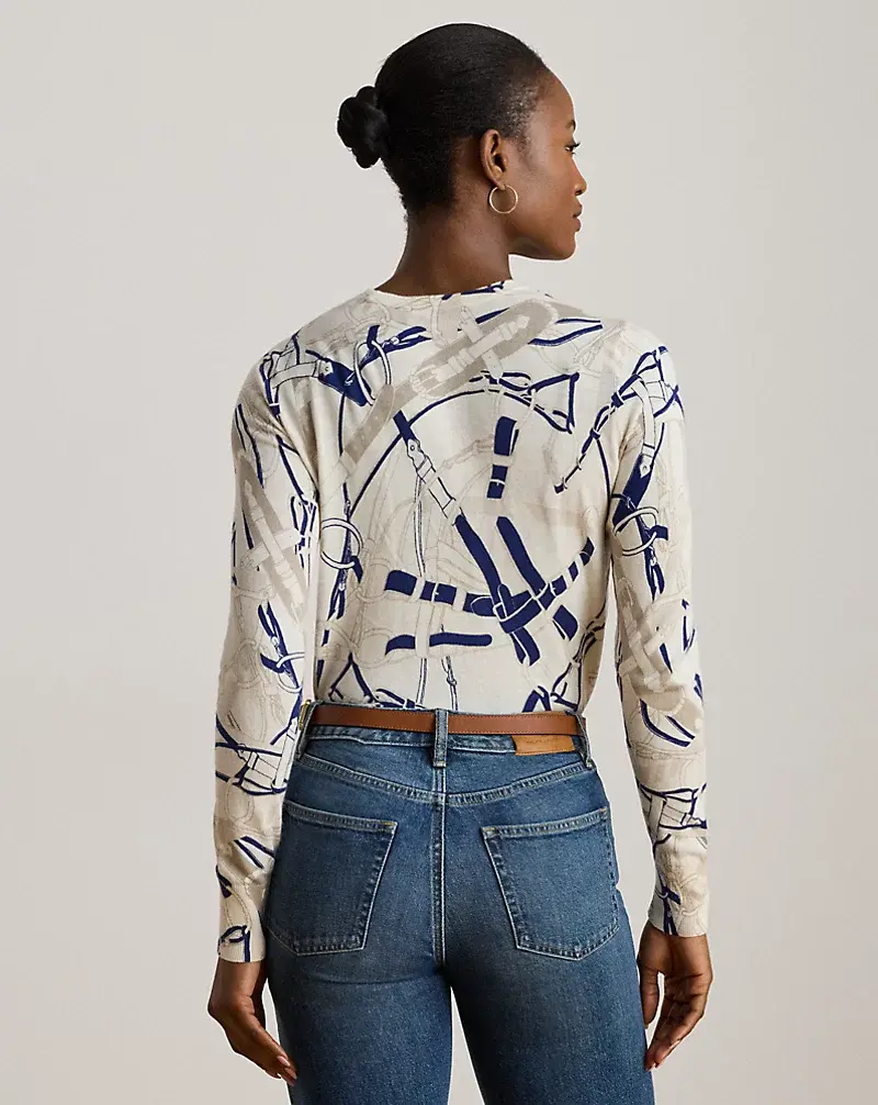 Polo Golf Ralph Lauren Belting-Print Cotton-Blend Sweater
