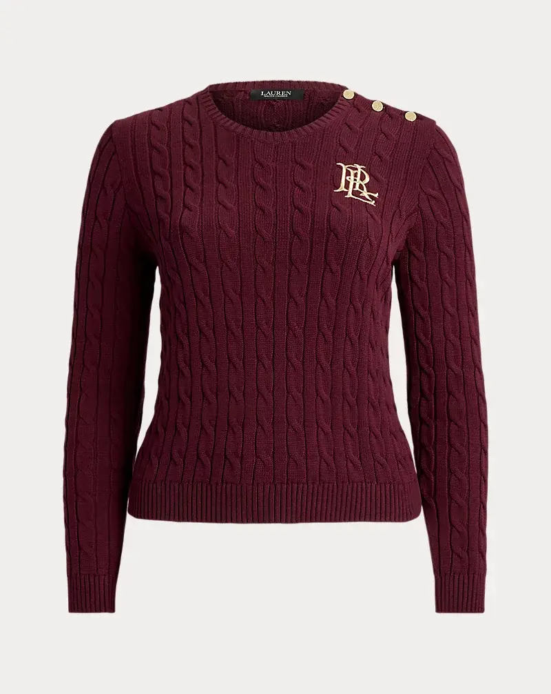Polo Golf Ralph Lauren Button-Trim Cable-Knit Cotton Sweater