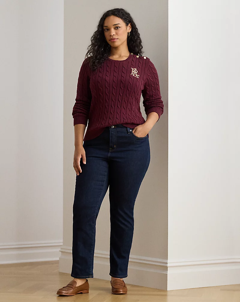 Polo Golf Ralph Lauren Button-Trim Cable-Knit Cotton Sweater