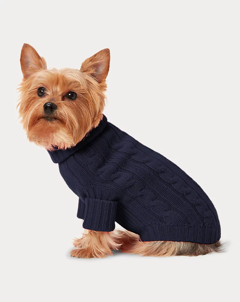Polo Golf Ralph Lauren Cable-Knit Cashmere Dog Sweater