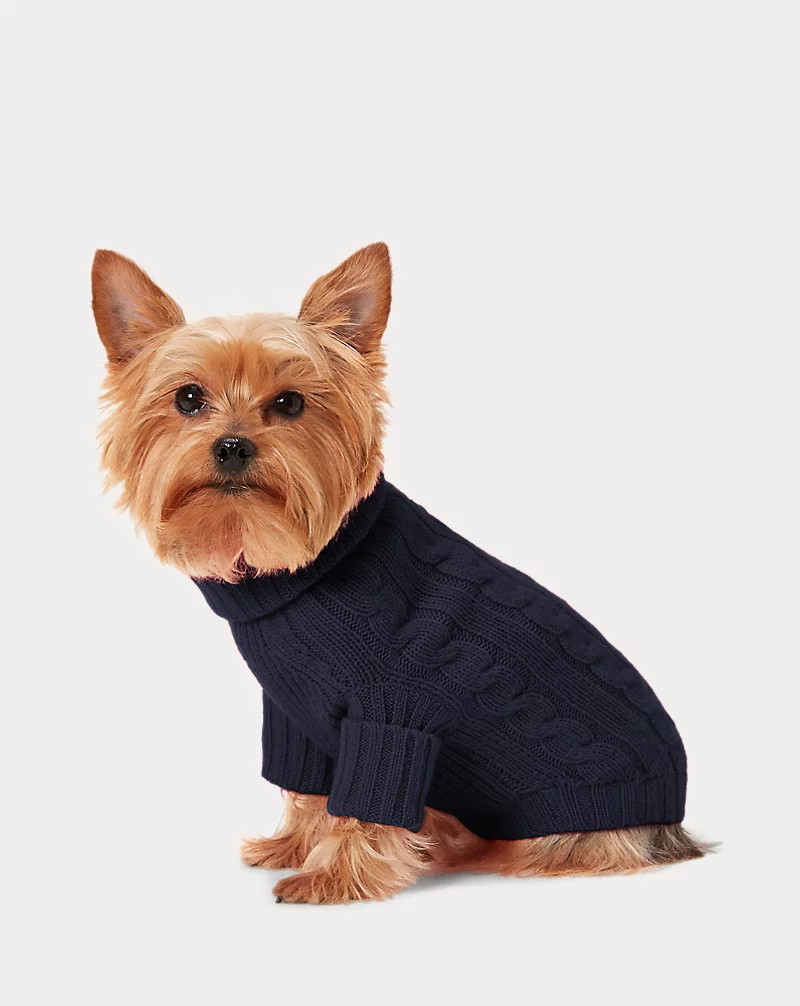 polo golf ralph lauren Cable-Knit Cashmere Dog Sweater