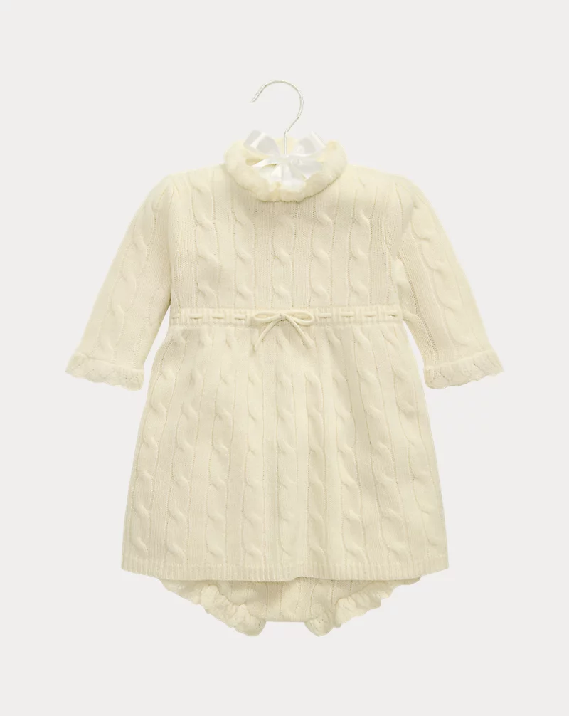 polo golf ralph lauren Cable-Knit Cashmere Dress & Bloomer