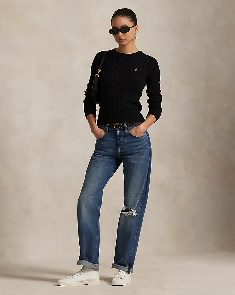 Polo Golf Ralph Lauren Cable-Knit Cotton Crewneck Sweater