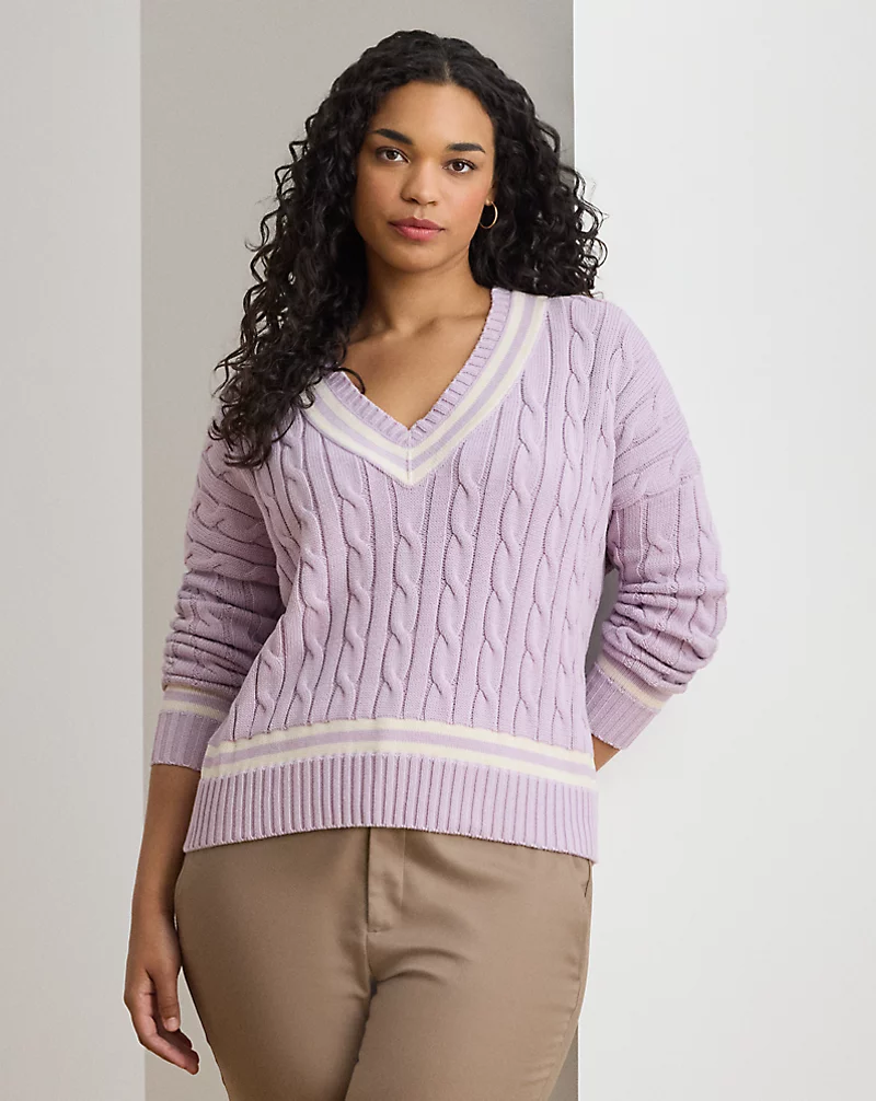 polo golf ralph lauren Cable-Knit Cotton Cricket Sweater