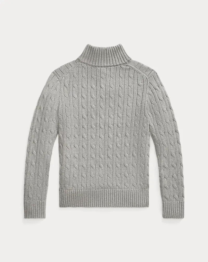 Polo Golf Ralph Lauren Cable-Knit Cotton Quarter-Zip Sweater
