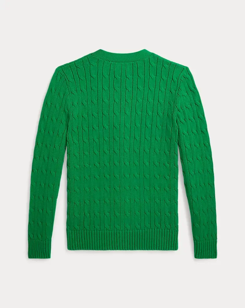 Polo Golf Ralph Lauren Cable-Knit Cotton V-Neck Cardigan