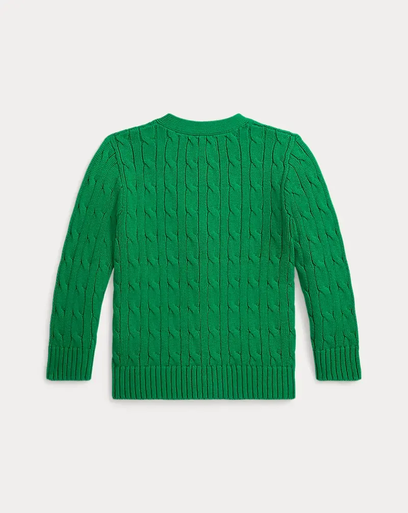 Polo Golf Ralph Lauren Cable-Knit Cotton V-Neck Cardigan