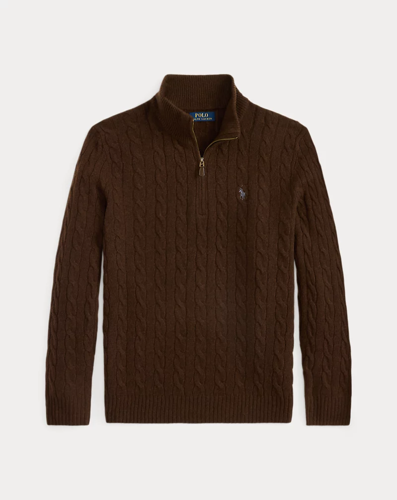 Polo Golf Ralph Lauren Cable-Knit Quarter-Zip Sweater