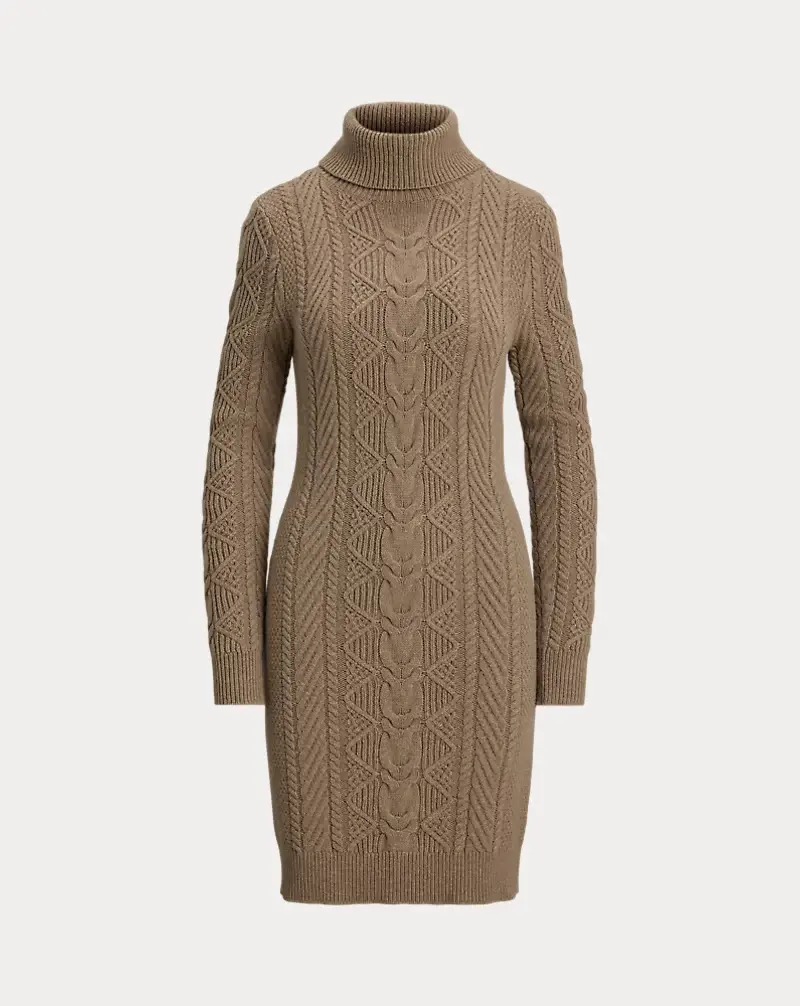 Polo Golf Ralph Lauren Cable-Knit Turtleneck Sweater Dress