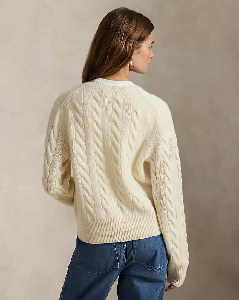 Polo Golf Ralph Lauren Cable-Knit Wool-Cashmere Cardigan