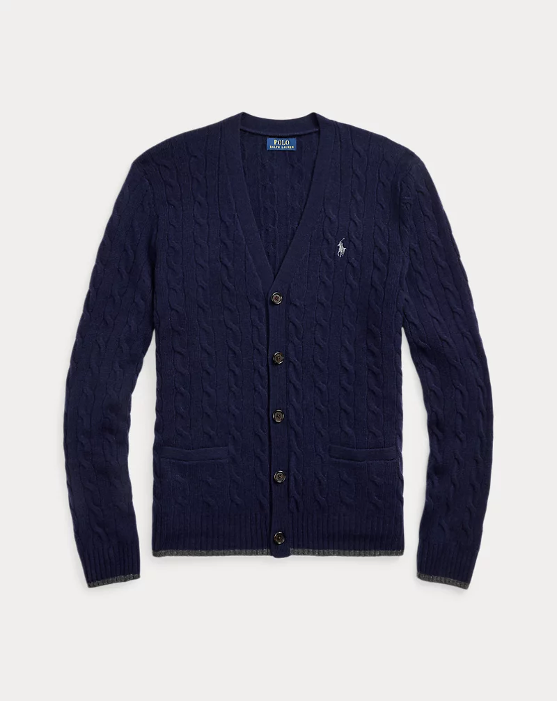 Polo Golf Ralph Lauren Cable-Knit Wool-Cashmere Cardigan