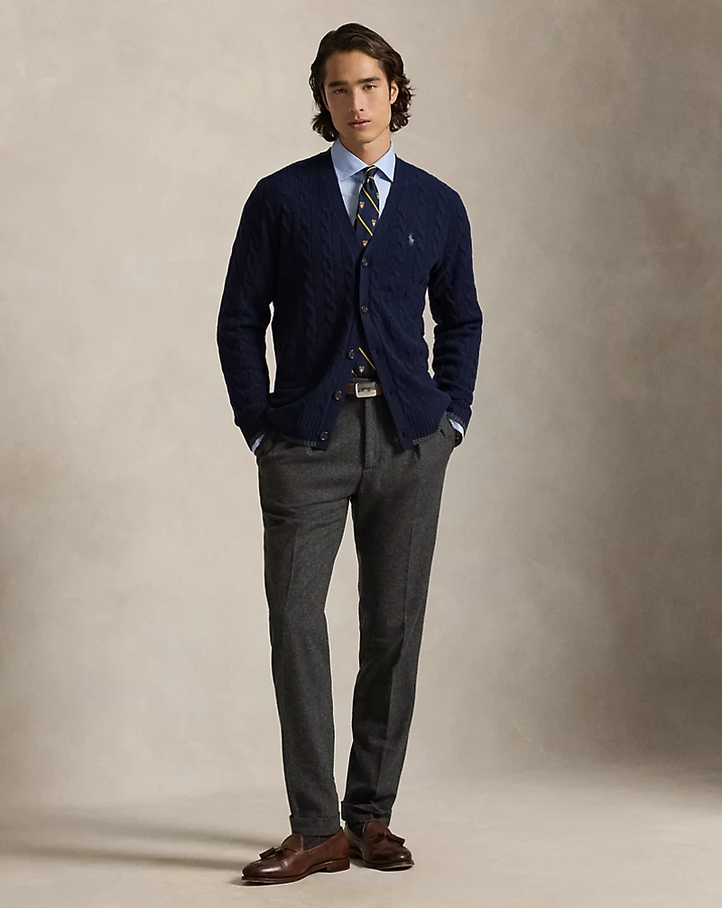 Polo Golf Ralph Lauren Cable-Knit Wool-Cashmere Cardigan
