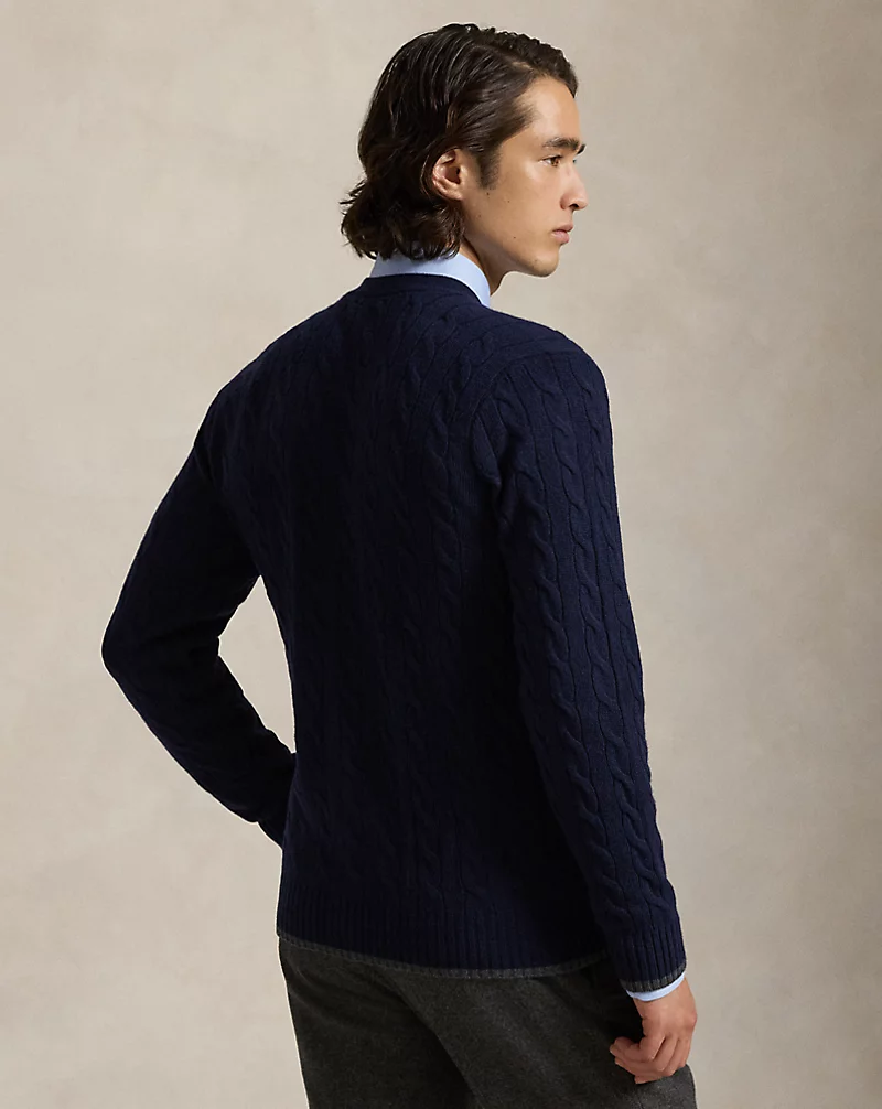 Polo Golf Ralph Lauren Cable-Knit Wool-Cashmere Cardigan