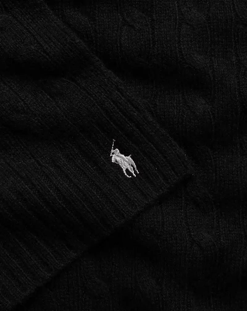 Polo Golf Ralph Lauren Cable-Knit Wool-Cashmere Scarf