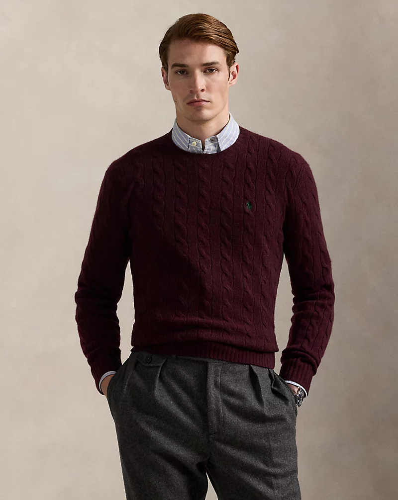polo golf ralph lauren Cable-Knit Wool-Cashmere Sweater