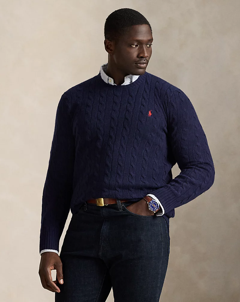 polo golf ralph lauren Cable-Knit Wool-Cashmere Sweater