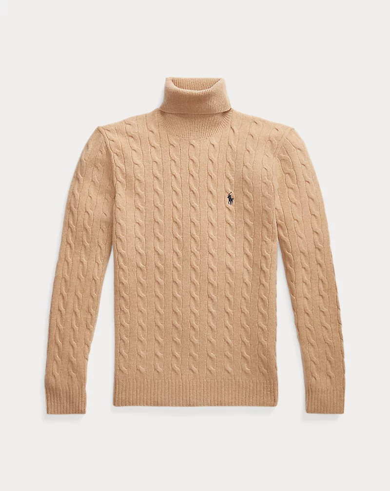 Polo Golf Ralph Lauren Cable Wool-Cashmere Turtleneck Sweater
