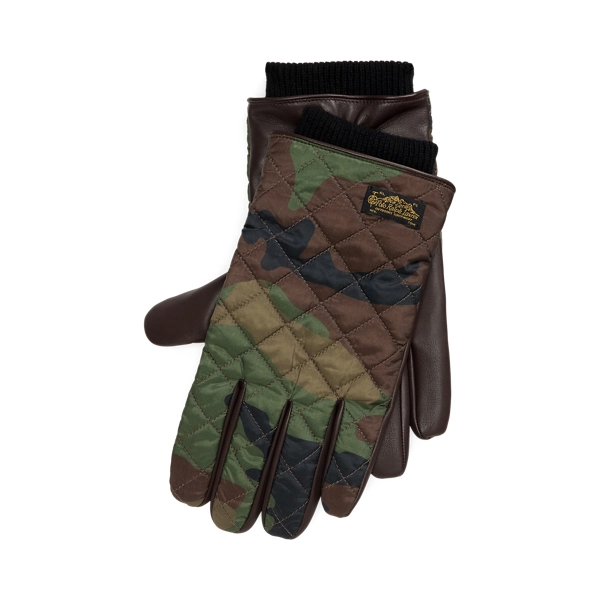 polo golf ralph lauren Camo Quilted Touch Screen Field Gloves