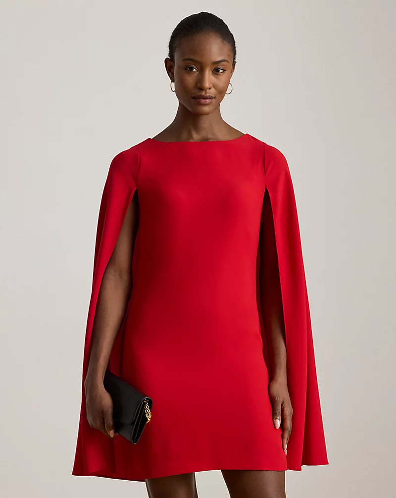 Polo Golf Ralph Lauren Cape Georgette Cocktail Dress