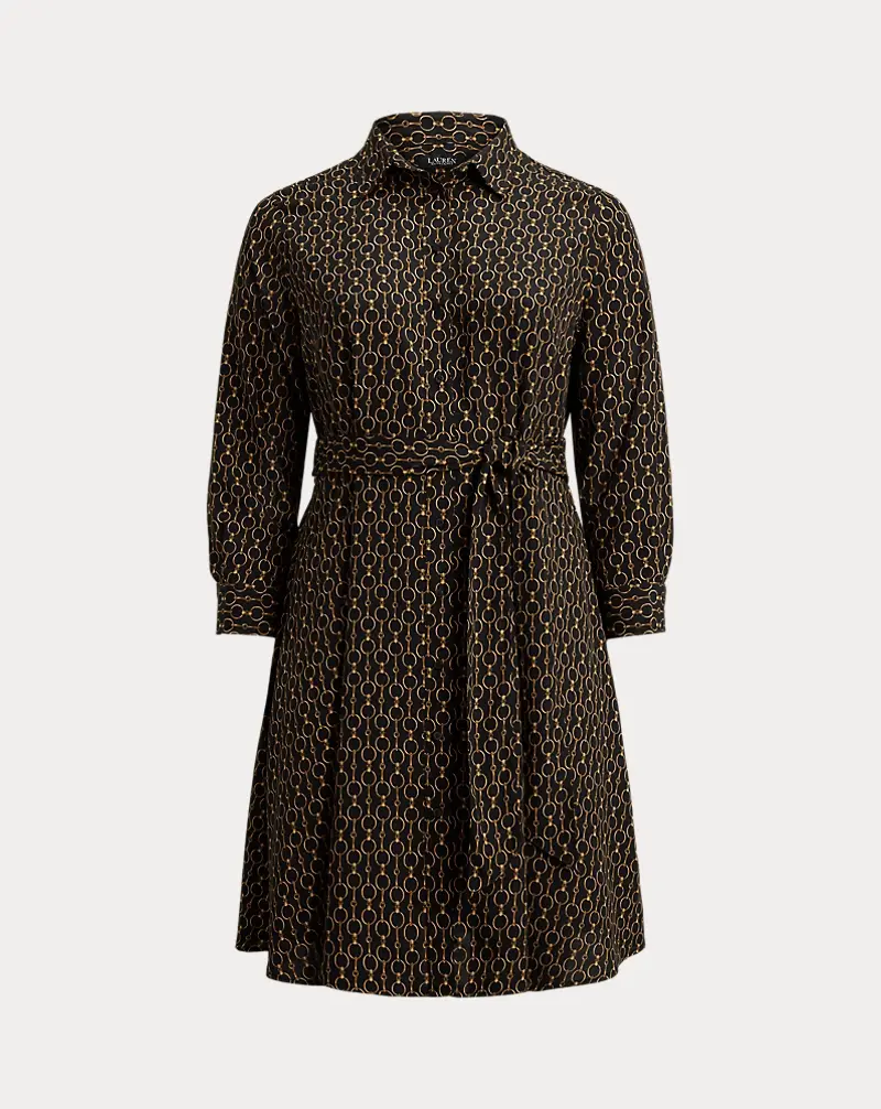 Polo Golf Ralph Lauren Chain-Print Crepe Shirtdress
