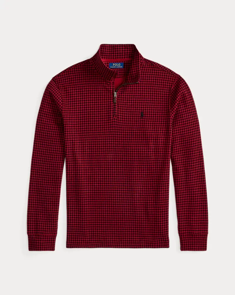 Polo Golf Ralph Lauren Checked Estate-Rib Quarter-Zip Pullover